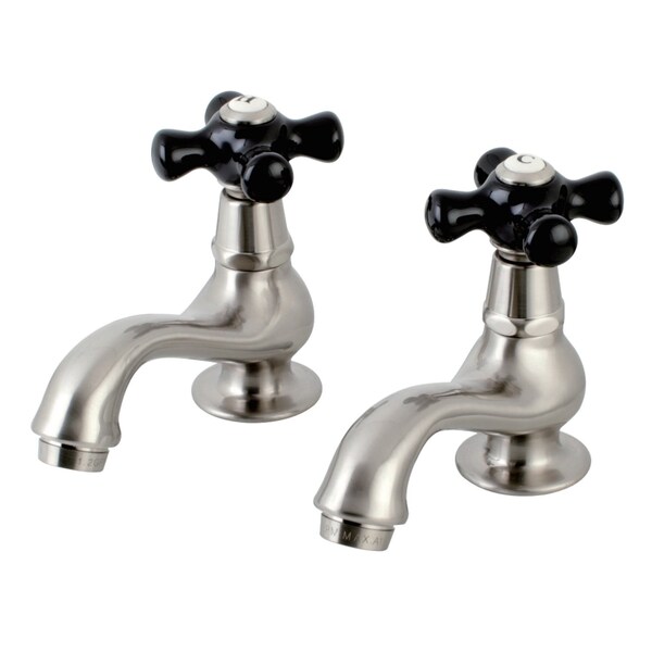 KS1108PKX Basin Tap Faucet W/ Cross Handle, Brushed Nickel